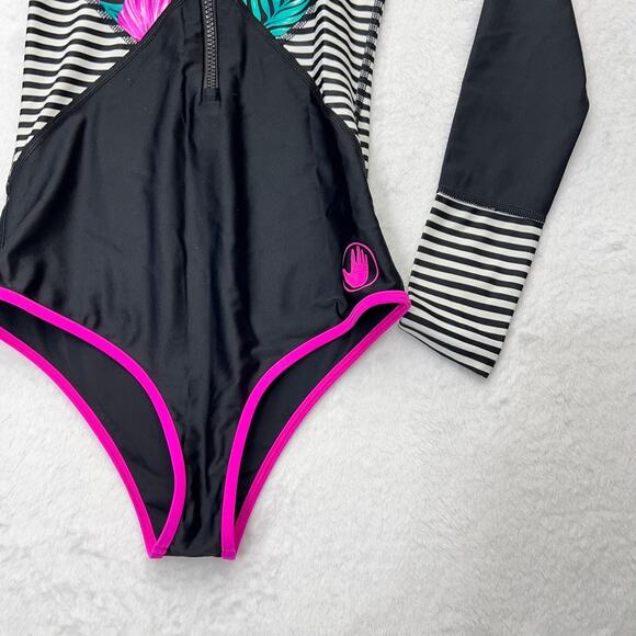 Body Glove Molokai Surface Rashguard Women's XS Black Paddle Suit Print Surf - Picture 4 of 9